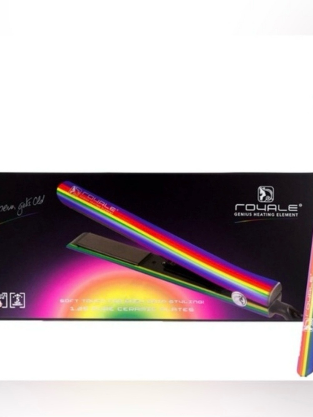 Royale Rainbow Ceramic Flat Iron - Multicolor BNWT